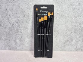 Pack 6 pinceles CHIVALRY CERDA MARRON Y NEGRO 